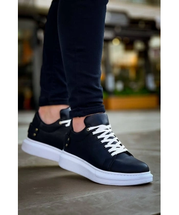 BİÇOMİ KB047  Kuback Siyah Cilt Günlük Erkek  Ayakkabı