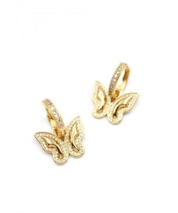 biçomi Kelebek Küpe - Altın