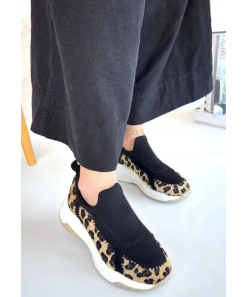 BİÇOMİ Kendy Leopar Süet Spor Ayakkabı