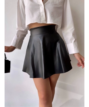 BİÇOMİ Kısa deri çan etek h26599