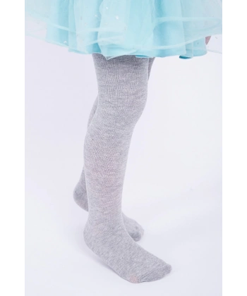 biçomi Kız Çocuk Pamuklu Külotlu Çorap Renk Gri