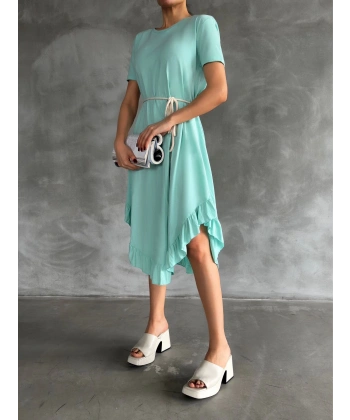 BİÇOMİ Kuşaklı elbise