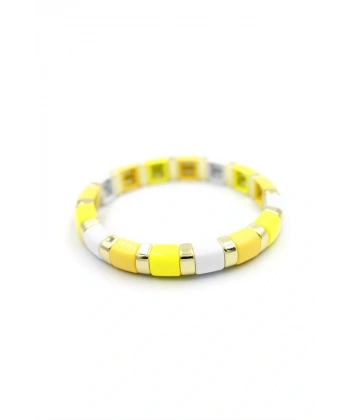 biçomi Lastikli Porselen Bilezik - Sarı