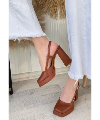 BİÇOMİ Mety Taba Cilt Topuklu Ayakkabı