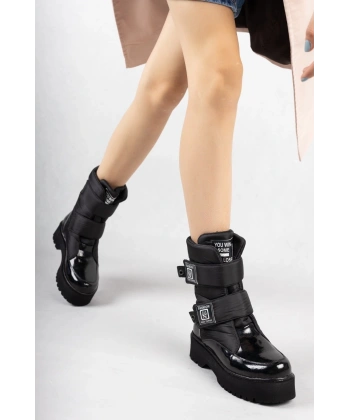 BİÇOMİ Miah Siyah Rugan Kar Bot