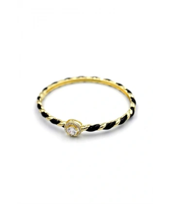 biçomi Mineli Taşlı Bilezik - Siyah