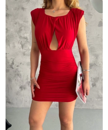 BİÇOMİ Pencereli mini mikro elbise s3843