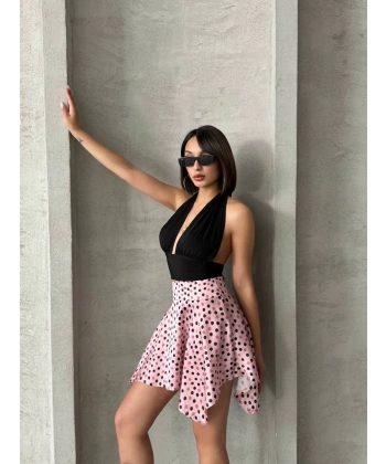 BİÇOMİ Puantiyeli etek s25900