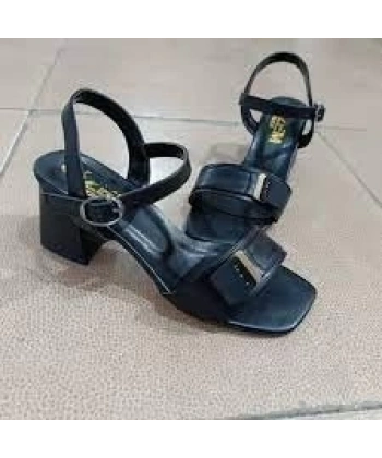 BİÇOMİ Ruty Siyah Cilt Topuklu Ayakkabı