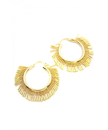 biçomi Sallantılı Halka Küpe - Altın