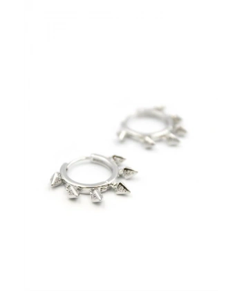 biçomi Sallantılı Halka Küpe - Gümüş