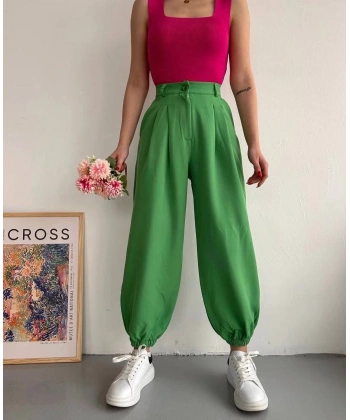 BİÇOMİ Şalvar pantolon yeşil s23202