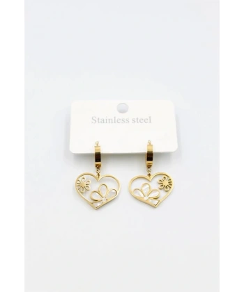 biçomi Sedef Çiçek Küpe - Altın