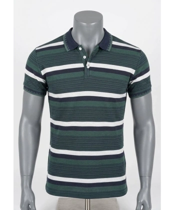 Bicomi Slim-Fit Nefes Alan Çizgili Erkek Örme/Dokuma Tişört