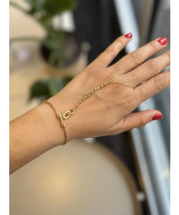 biçomi Taşlı Bilezik Şahmeran - Altın