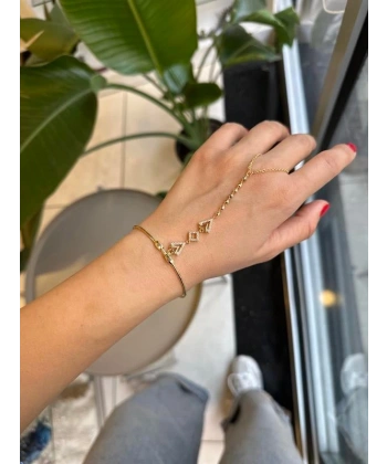 biçomi Taşlı Bilezik Şahmeran - Altın