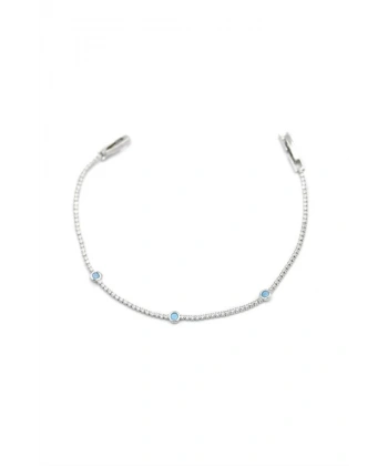 biçomi Taşlı Boncuk Bileklik - Gümüş