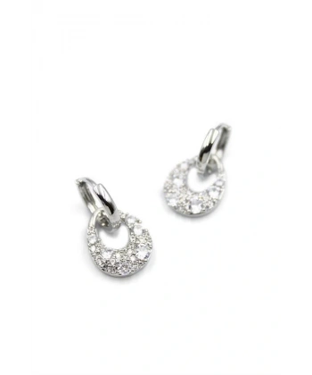 biçomi Taşlı Küpe - Gümüş