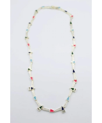 biçomi Taşlı Marka Kolye - Altın