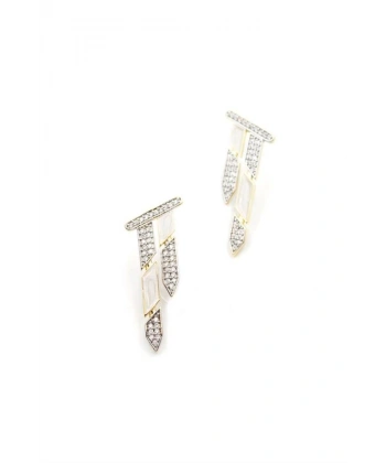 biçomi Taşlı Mineli Küpe - Altın