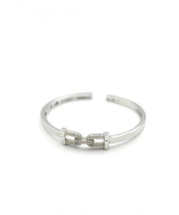 biçomi Taşlı Vip Bilezik - Gümüş