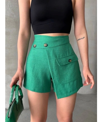 BİÇOMİ Tek cepli şort etek