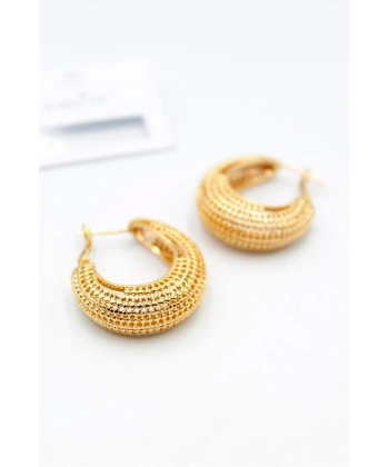 biçomi Telkari Halka Küpe - Altın