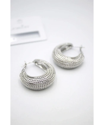 biçomi Telkari Halka Küpe - Gümüş