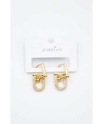 biçomi Tf Zincir Küpe - Altın