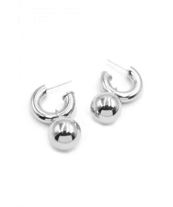 biçomi Top Küpe - Gümüş