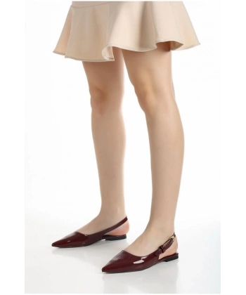 BİÇOMİ Ummar Bordo Rugan Babet Ayakkabı