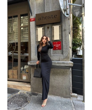 BİÇOMİ Uzun kollu uzun elbise