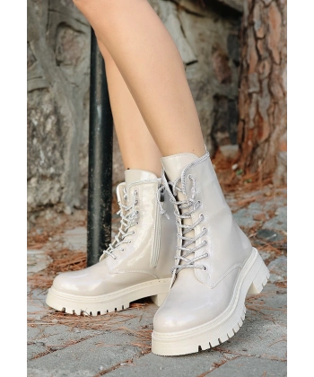 BİÇOMİ Woint Bej Rugan Bağcıklı Bot