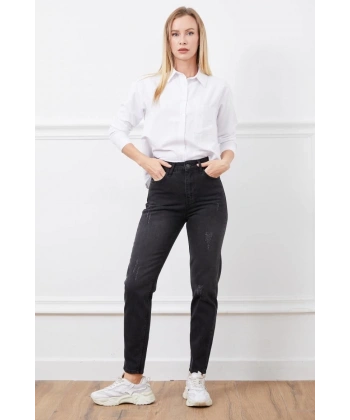 BİÇOMİ Yüksek bel mont jean pantolon