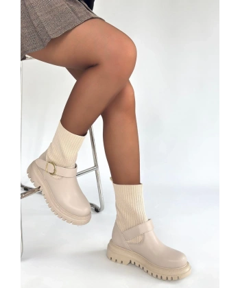 BİÇOMİ Zerta Bej Rugan Streçli Bot