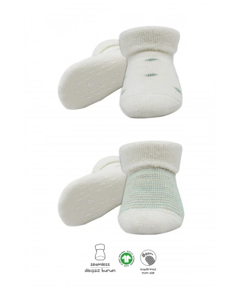 2li Havlu Soket Kaymaz Çorap 10504 Nil Ekru