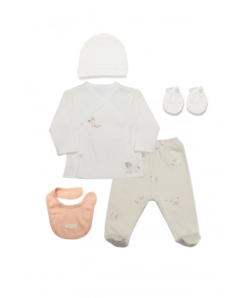 5li Hastane Çıkışı Fluffy And Lovely 12105 Bej