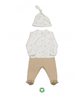 Always Dream 3lü Zıbın Takım 13110 Ekru Bej