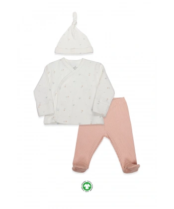 Bloom White 3lü Zıbın Takım 13112 Ekru Gül Kurusu