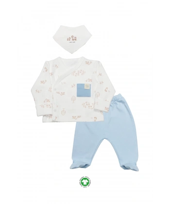 Curly Lamb 3lü Zıbın Takımı 13107 Bej Ekru