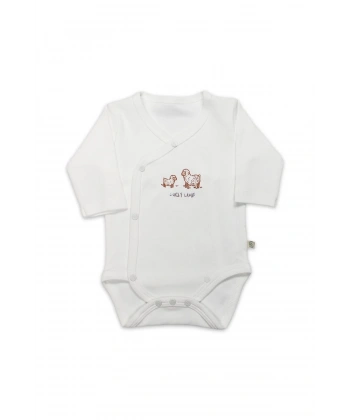 Curly Lamb Uzun Kol Kravuze Body 17111 Bej Mavi Ekru