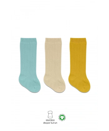 Derby Dizaltı Çorap 3lü Bs40101 Nil Bej Hardal