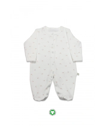 Grow İn Love Bebe Tulum 15103 Pembe Ekru