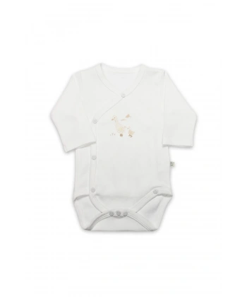 Kruvaze  Body Uzun Kol Welcome Baby Duck 17108 Sarı