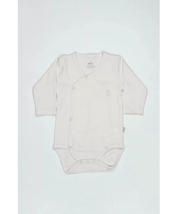 Organik Natural Basic Style Kruvaze Uzun Kol Body Bs17102 Ekru
