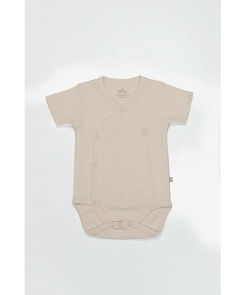 Organik Natural Basic Style Kruvaze Yarım Kol Body Bs17101 Bej