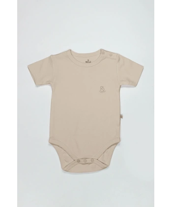 Organik Natural Basic Style Yarım Kol Body Bs17103 Bej