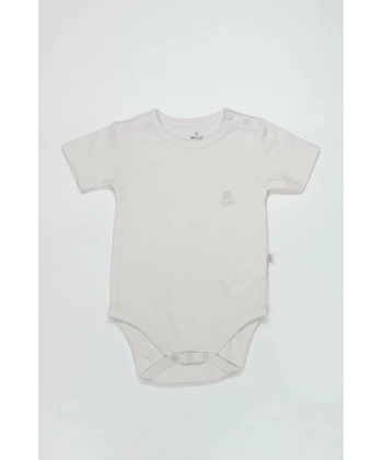 Organik Natural Basic Style Yarım Kol Body Bs17103 Ekru