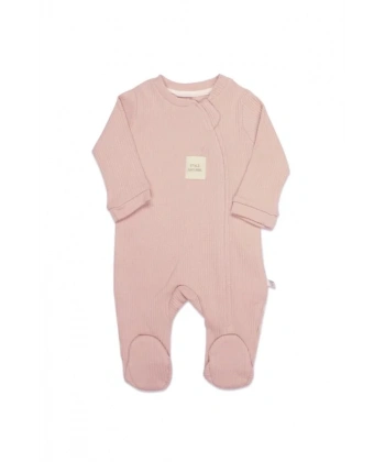 Style Natural Fermuarlı Bebe Tulum 15115 Pembe