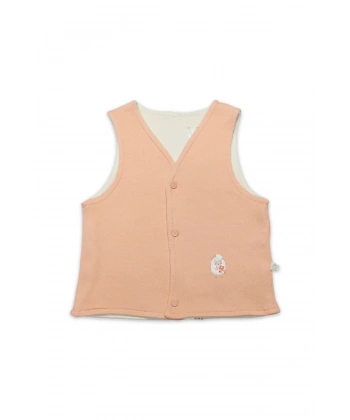 Yelek Çift Taraflı Fluffy And Lovely 18106 Bej